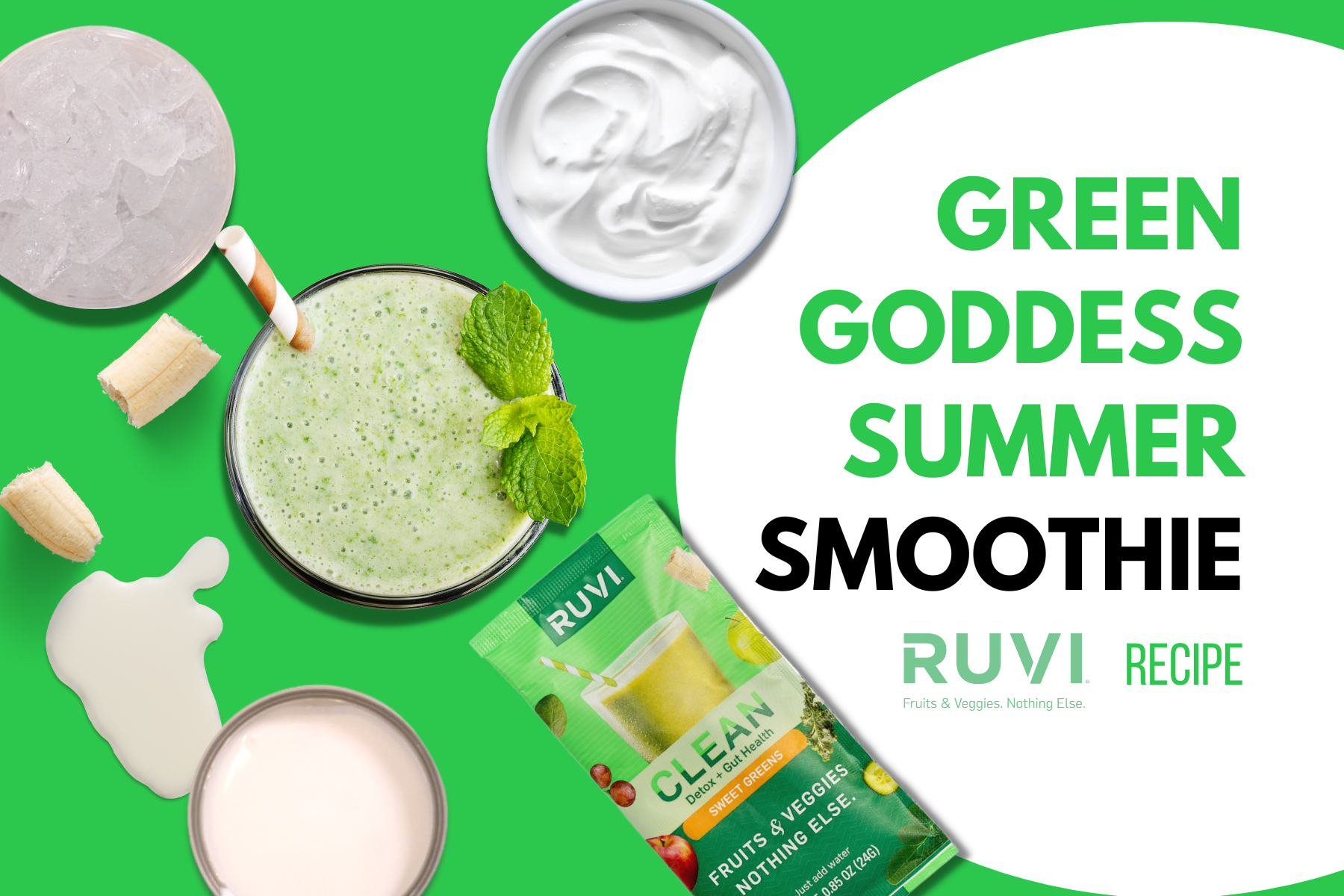 Green Goddes Summer Smoothie Ruvi Recipe