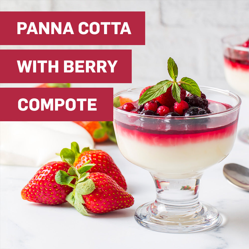 Vanilla Bean Panna Cotta With Ruvi Berry Compote