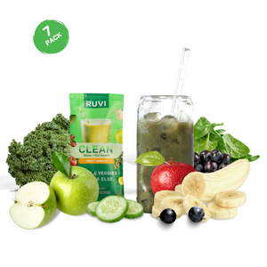 Ruvi Clean freeze dried powder drink mix is a delicious, easy way to get half your daily servings of fruits & vegetables.